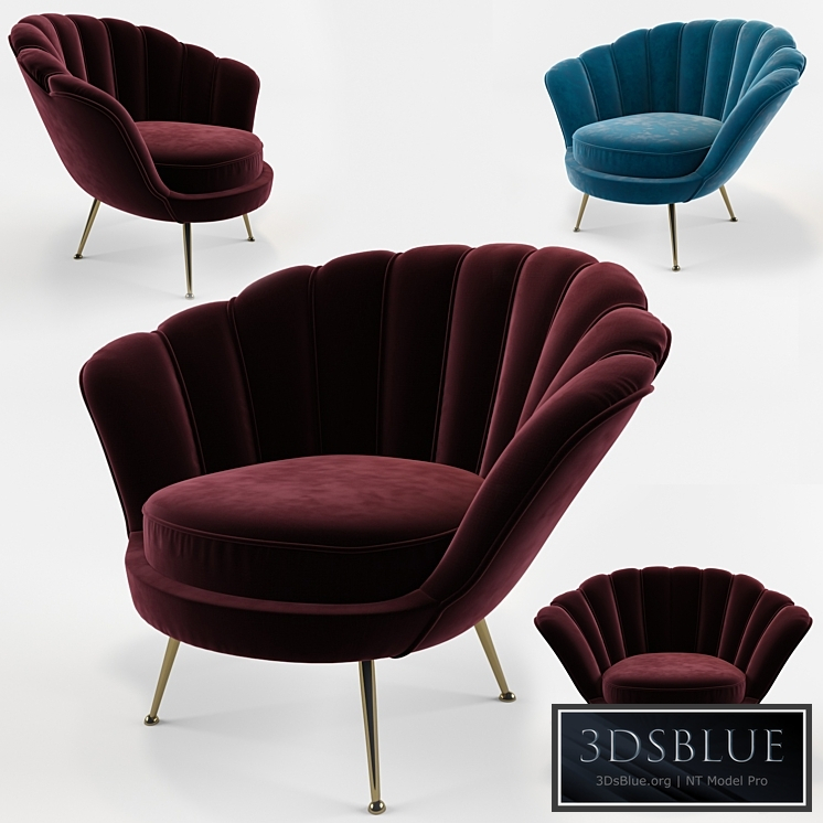 turquoise shell shaped chair,eichholtz