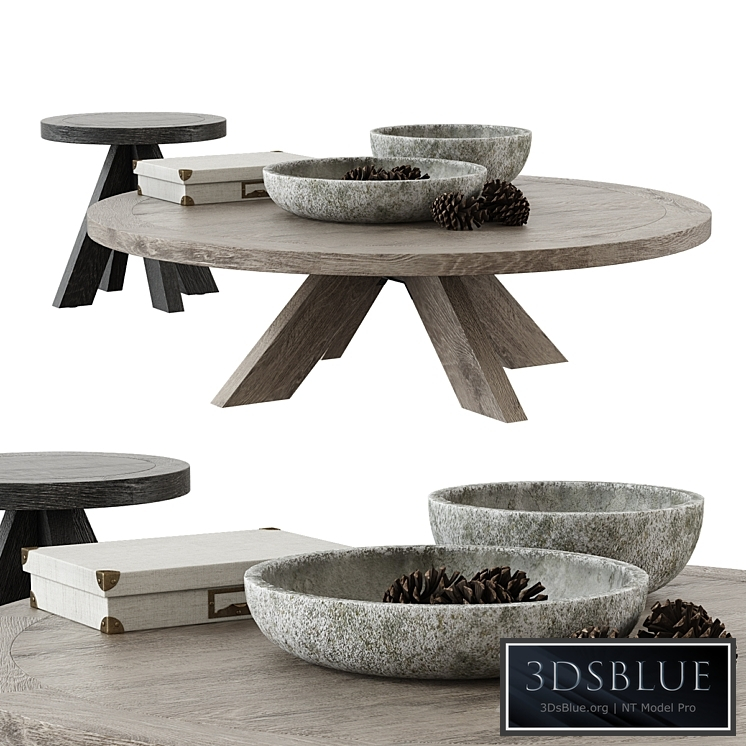 Restoration Hardware / 1960S French XBase Round Table