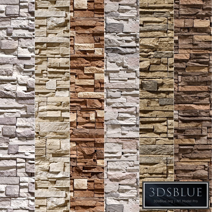 Stone Walls set 7 Vray Material