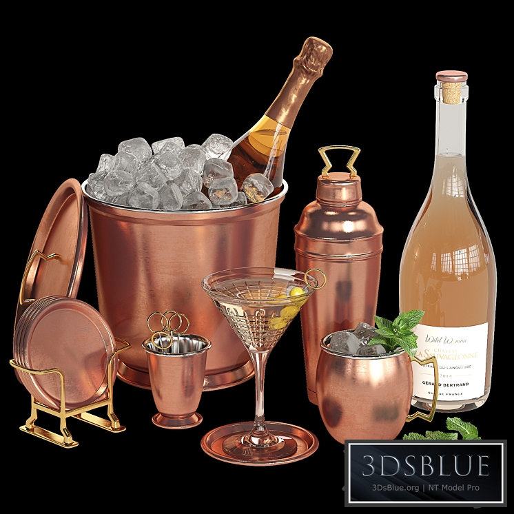 Potterybarn copper bar accessories