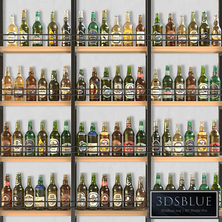 Rack with beer. Alcohol