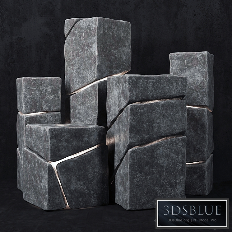 Stone cube lights