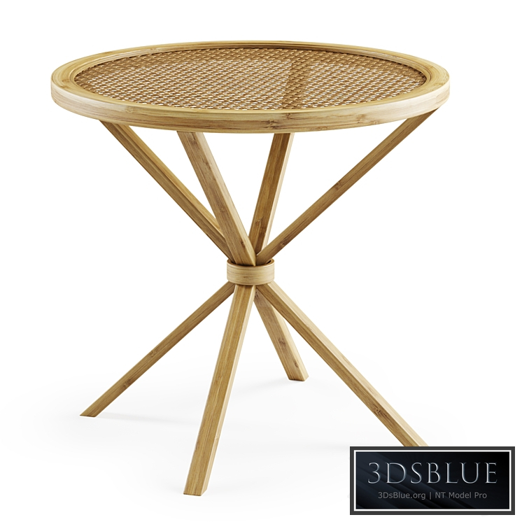 Wooden rattan coffee table / rattan coffee table