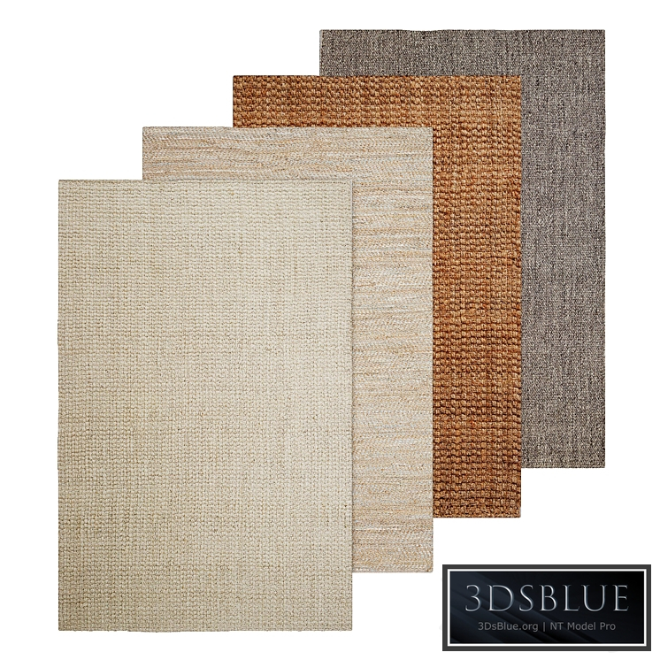 Natural Basket Weave Jute Rug