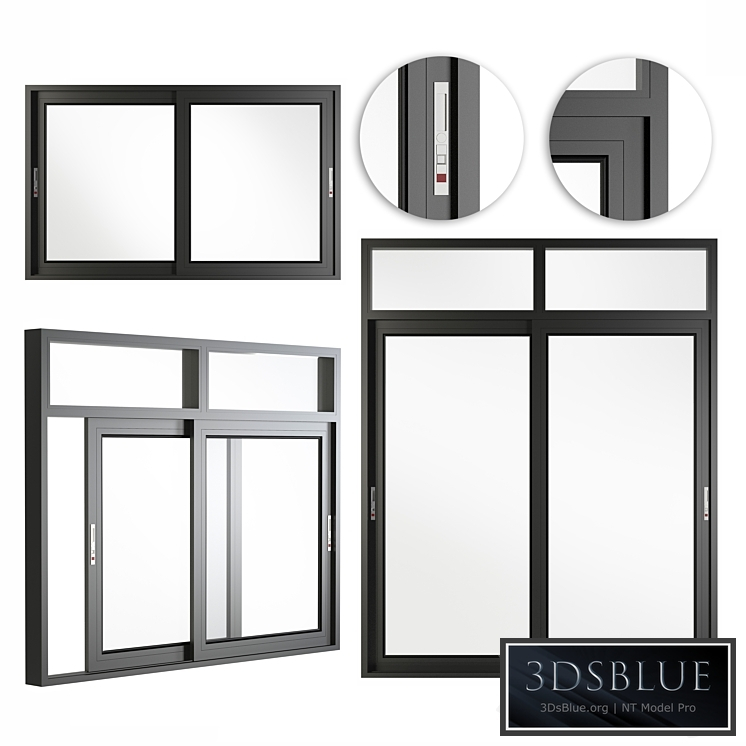 Aluminum Sliding Door & windows with header