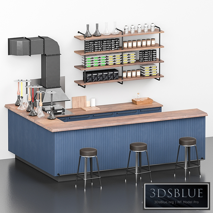 Hookah lounge bar counter