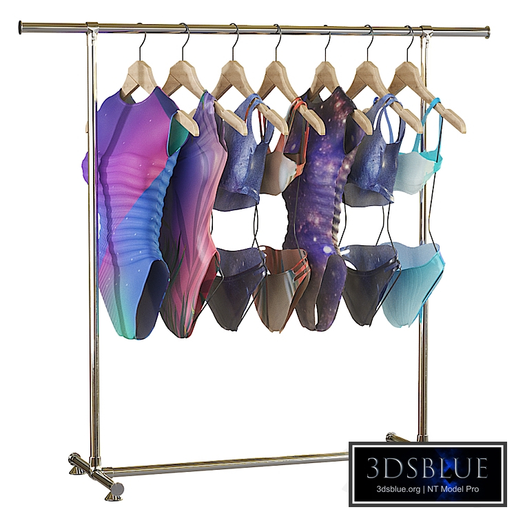 Rack with swimsuits