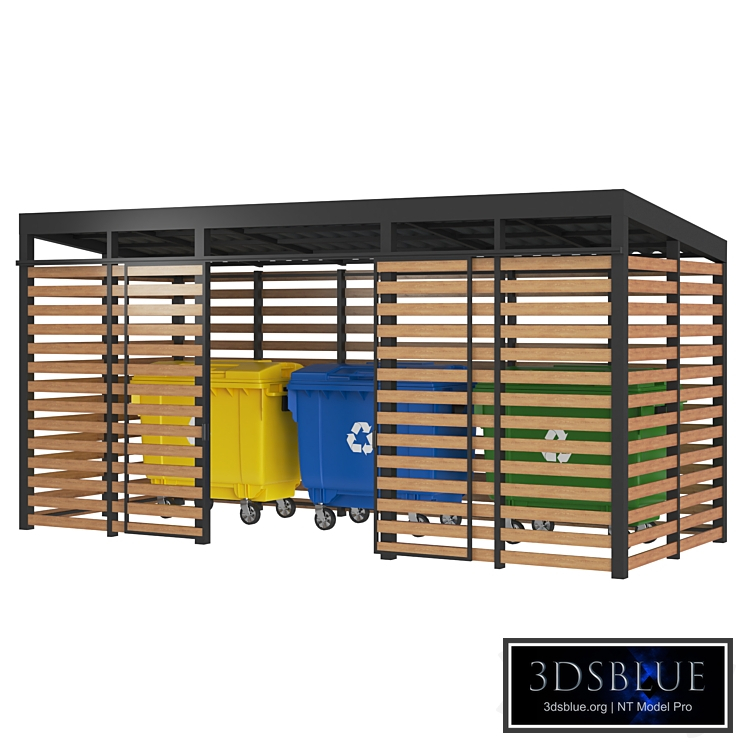 Garbage bins Wood box