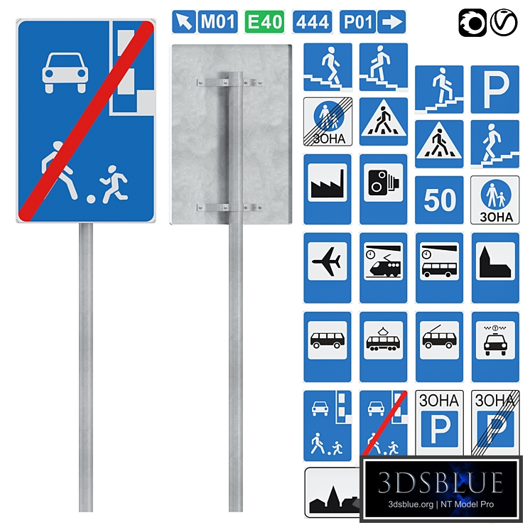 Information and indication signs set 3