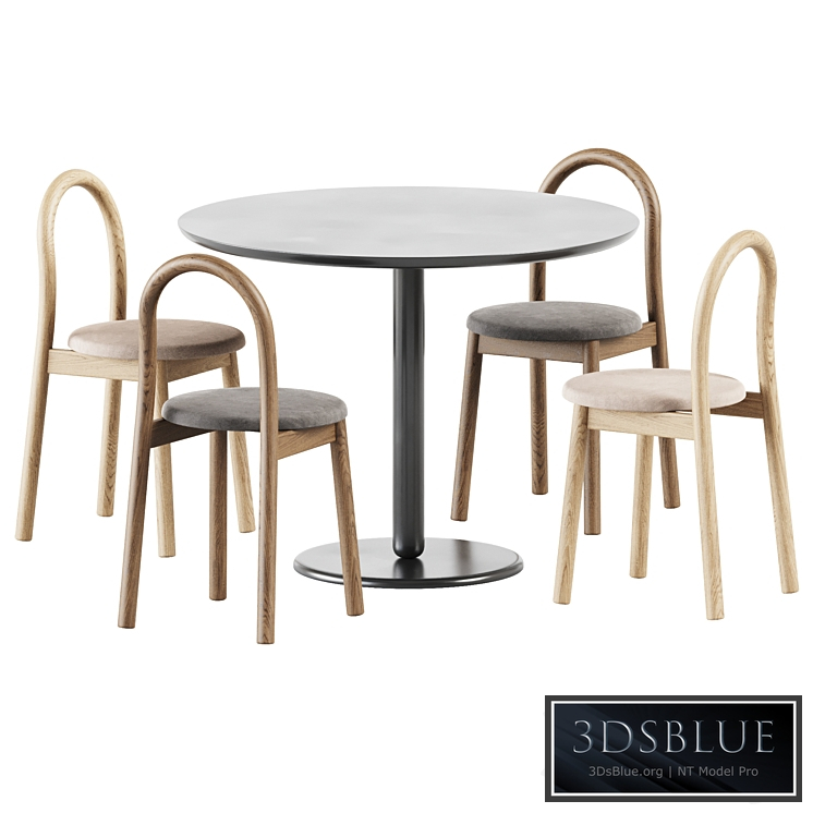 Balance Table by Calligaris and Bobby Upholstered Chair by DesignByThe