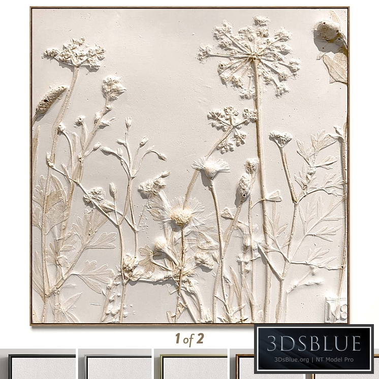 Plaster two square photo frames 68