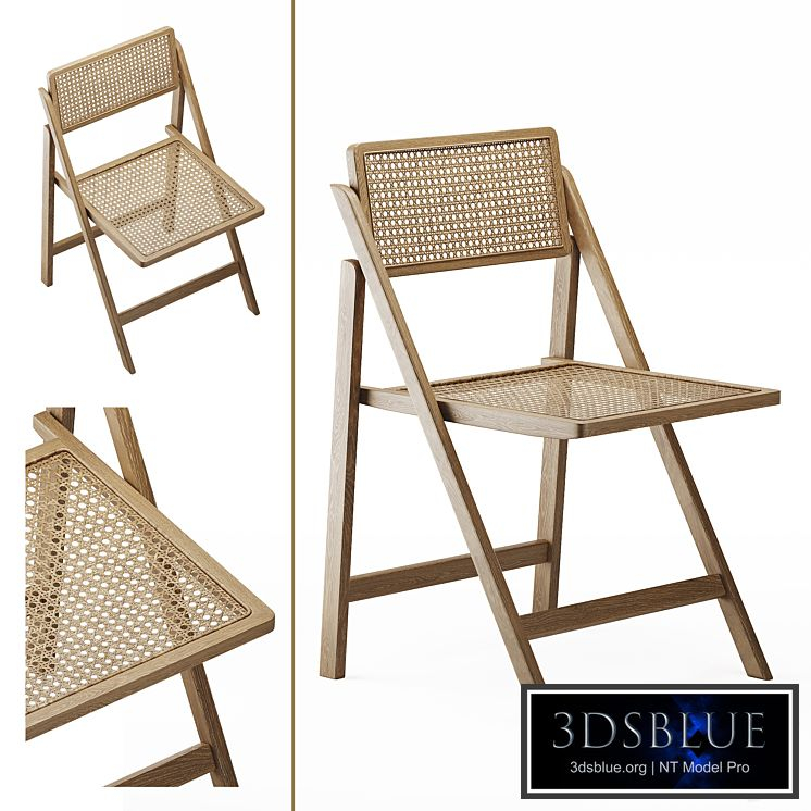 Zara Home RATTAN AND WOOD FOLDING CHAIR