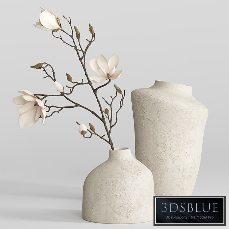 H&M vases with magnolia branch