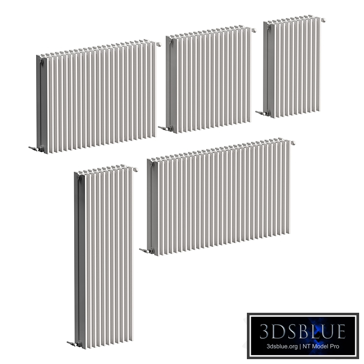 Heating radiators are rectangular. 5 models