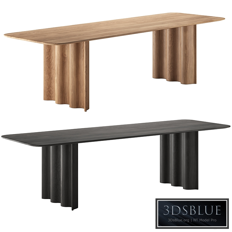 CURTAIN | Rectangular table by ZEITRAUM