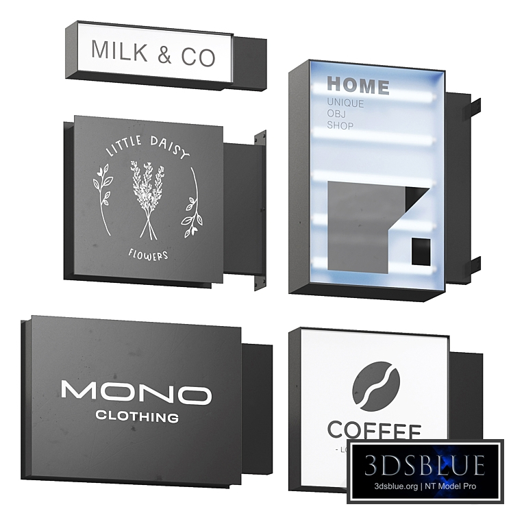 Five modern signage