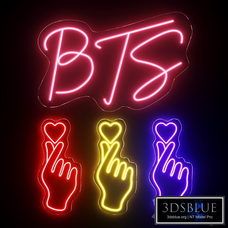 BTS|Finger Heart Neon Signs
