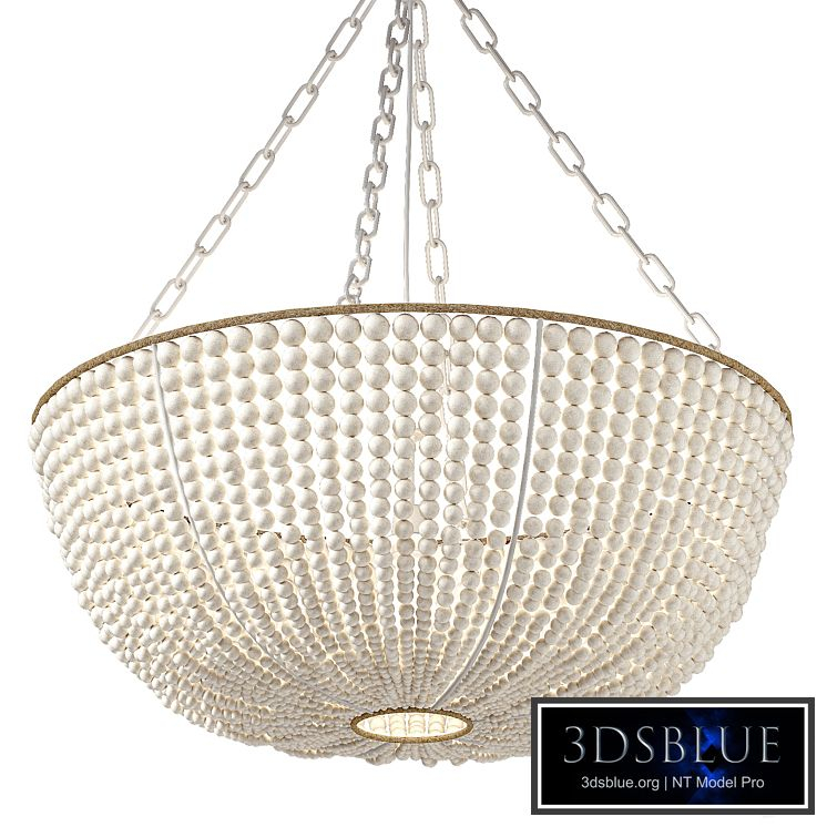 Hanging chandelier Bristol Wood Bead Chandelier