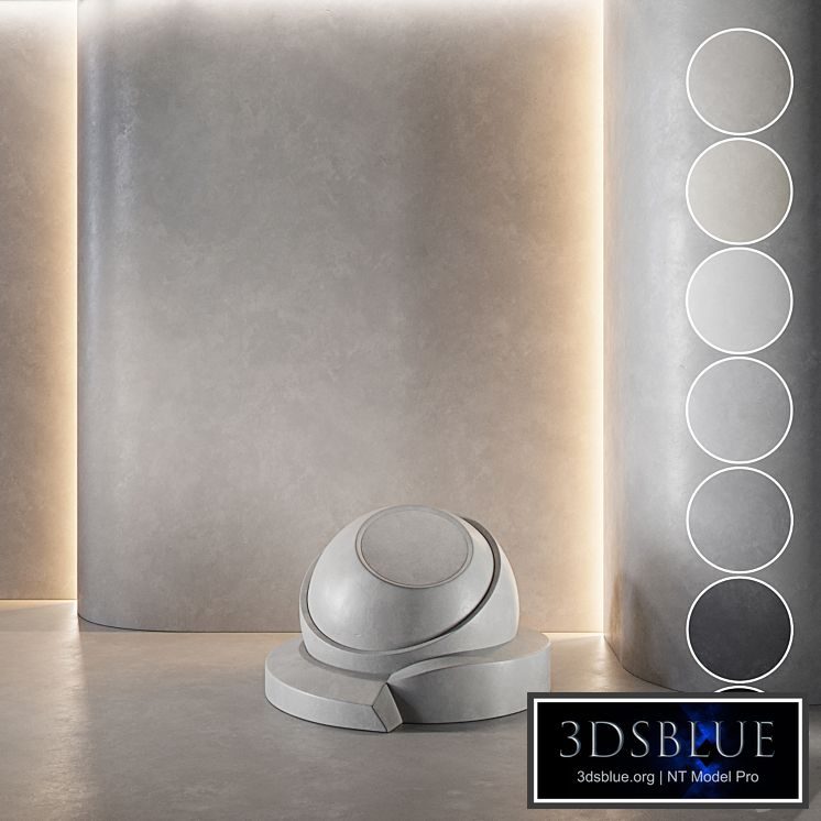 decorative plaster | Concrete set (seamless) | 33