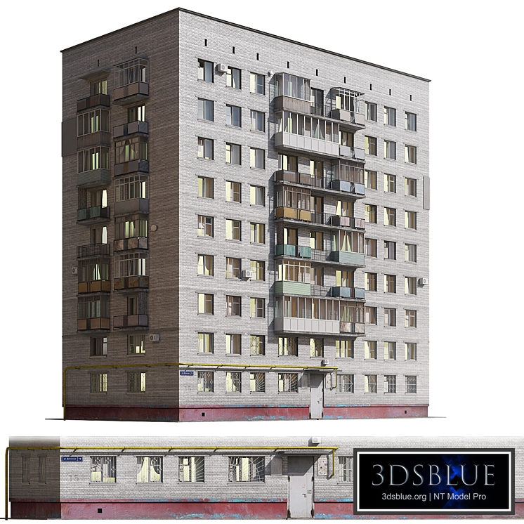 Nine-storey residential building