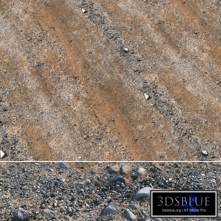 Ground material with stones 04