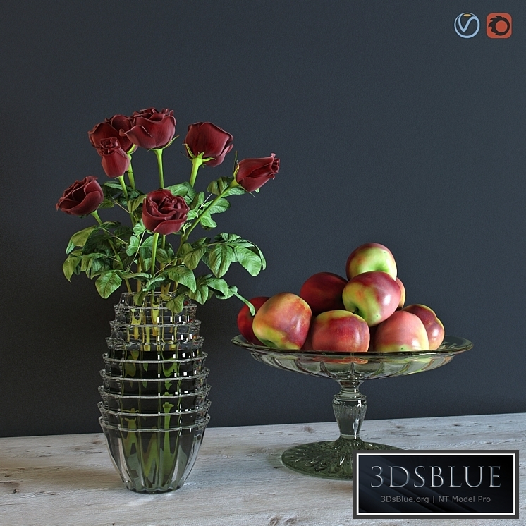 Roses with apples