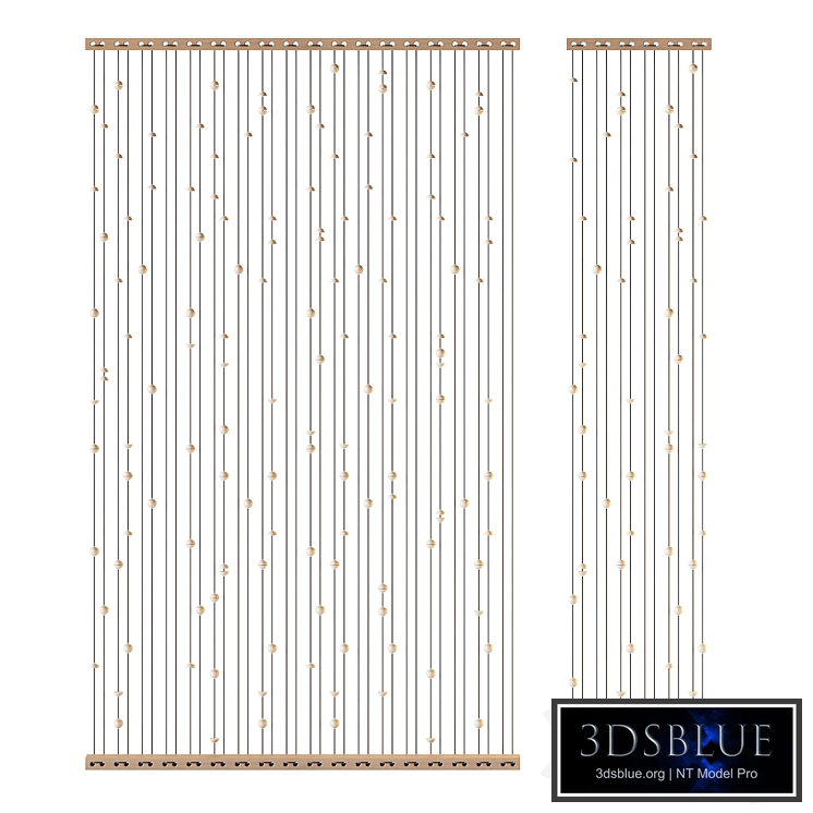 Rope partition with decorative elements