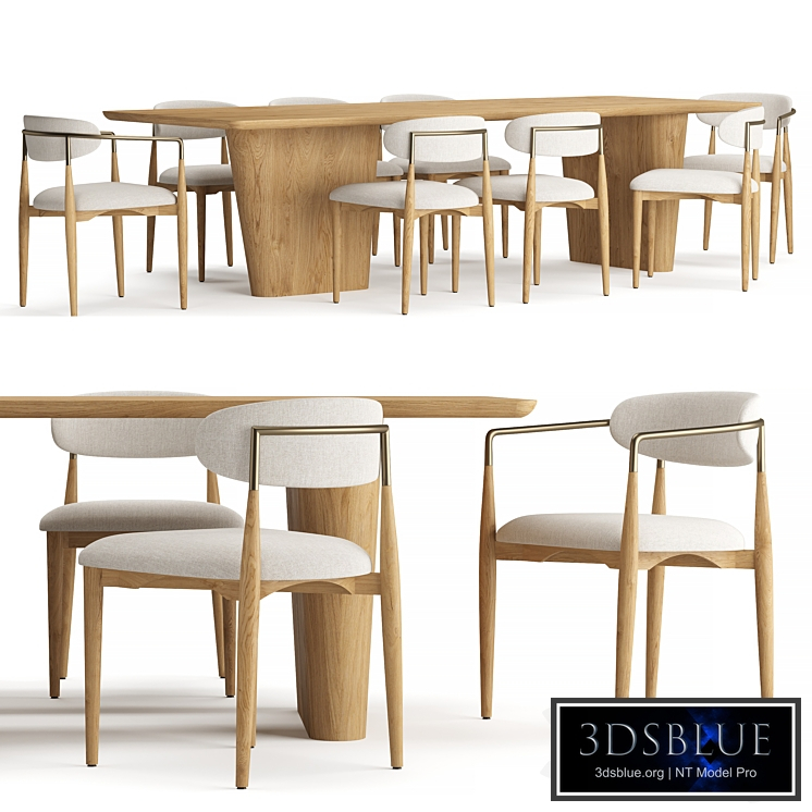 RH Dalia Rectangular Dining Table