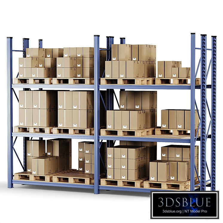 Shelf with boxes