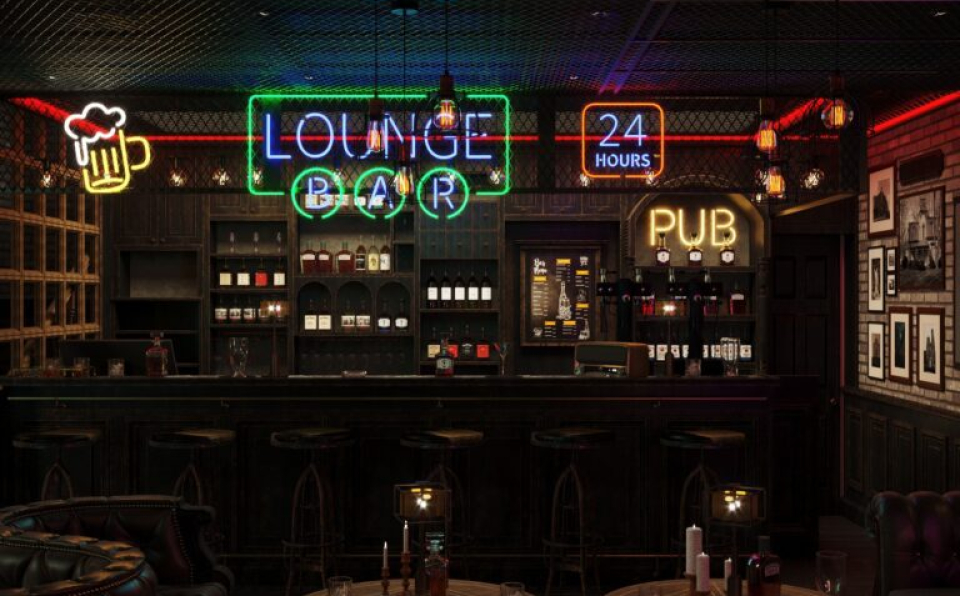 Tuan Dat - 3D Bar Restaurant Interior Scene Model For Free Download