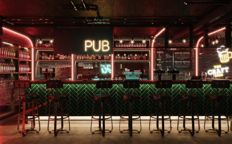 LeMinh - 3D Model Interior Bar Restaurant Scene 241 