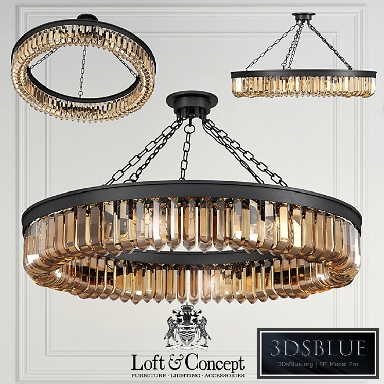 Chandelier Retro Frozen Glass Chandelier 15