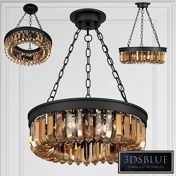 Chandelier Retro Frozen Glass Chandelier 6