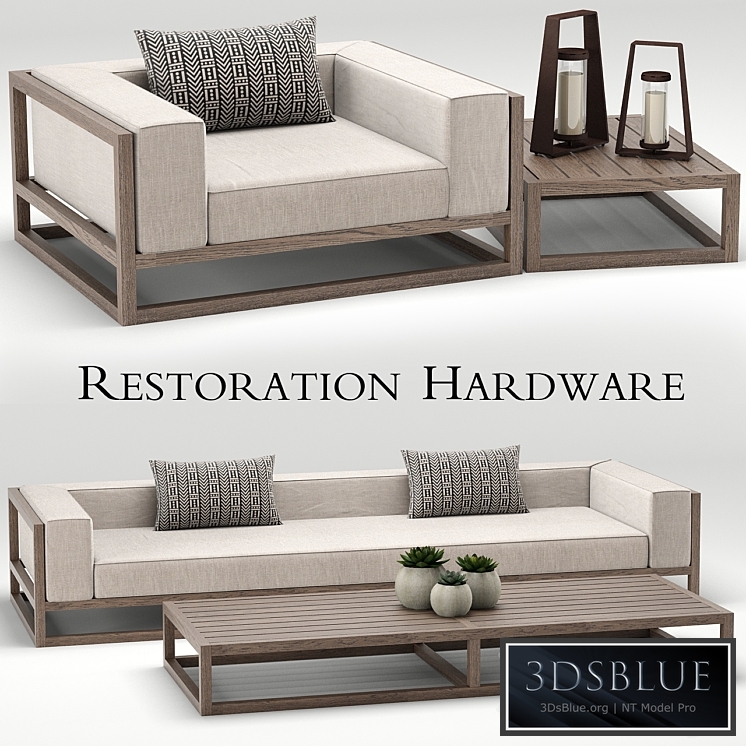 Restoration Hardware Aviara teak sofa