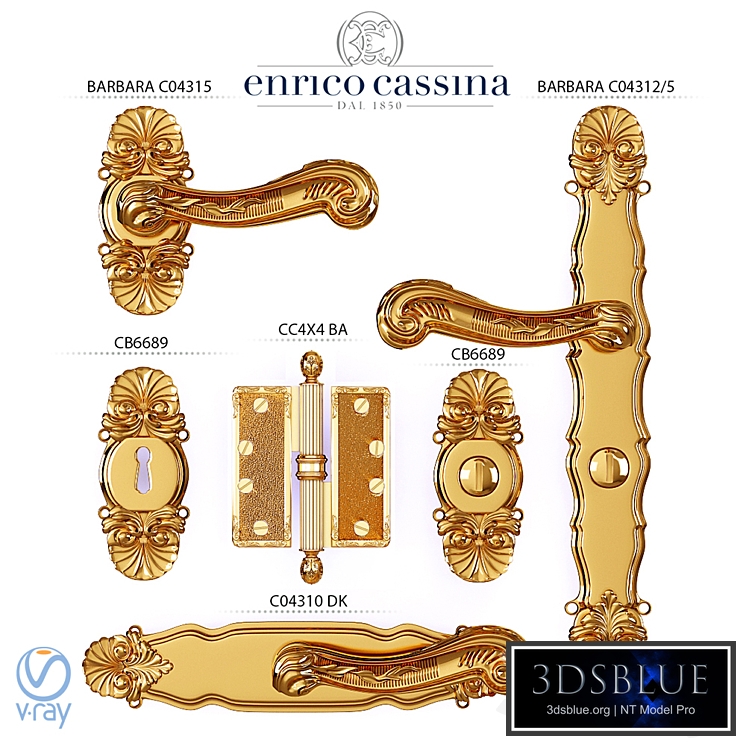 Door handle Enrico Cassina Barbara