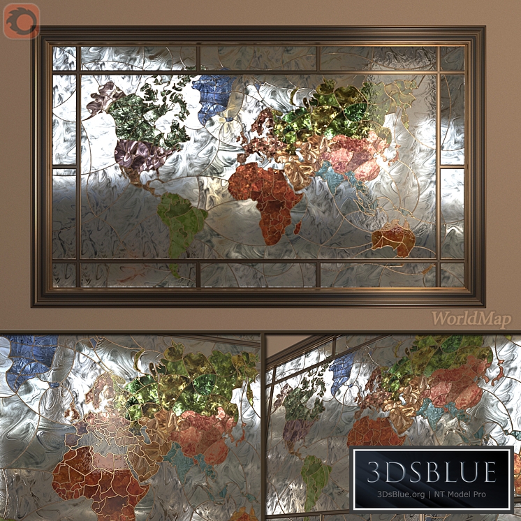 Stained Glass World map (World Map stained-glass window)