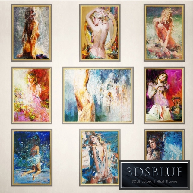 Pictures M.Pavlov and Petrov. Impasto oil painting