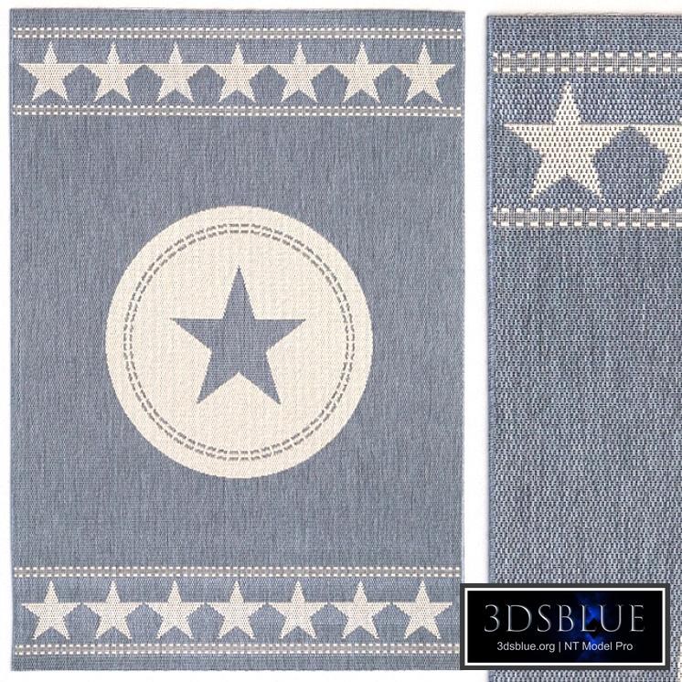 Carpet Essenza Essenza Star In- & Outdoor Blue Rug