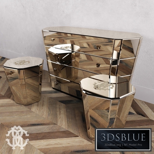 Chest of drawers and pedestals Dorian from Roberto Cavalli