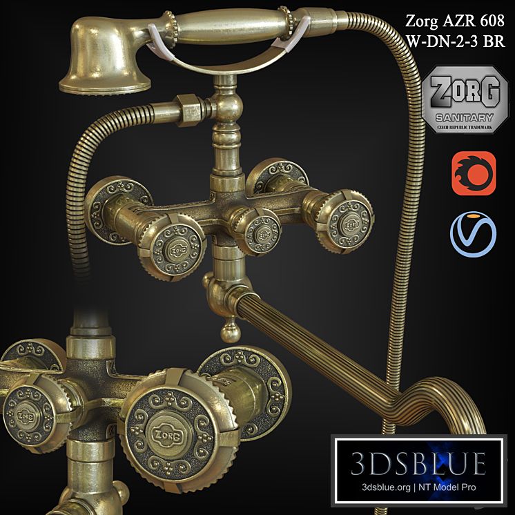 Faucet Zorg AZR 608 W-DN-2-3 BR