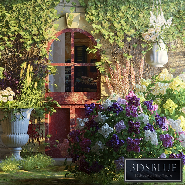 Flower house near the house