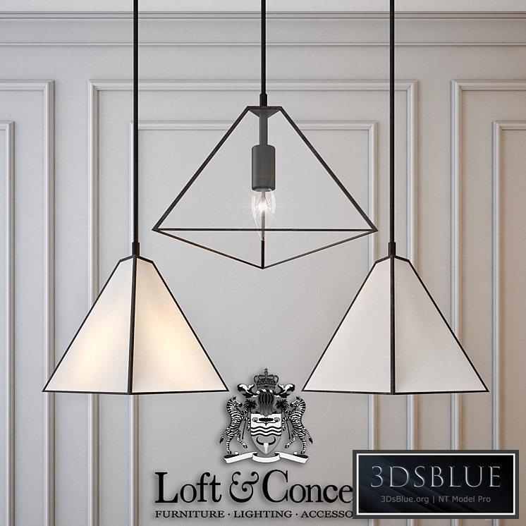 Pyramid glass pendant