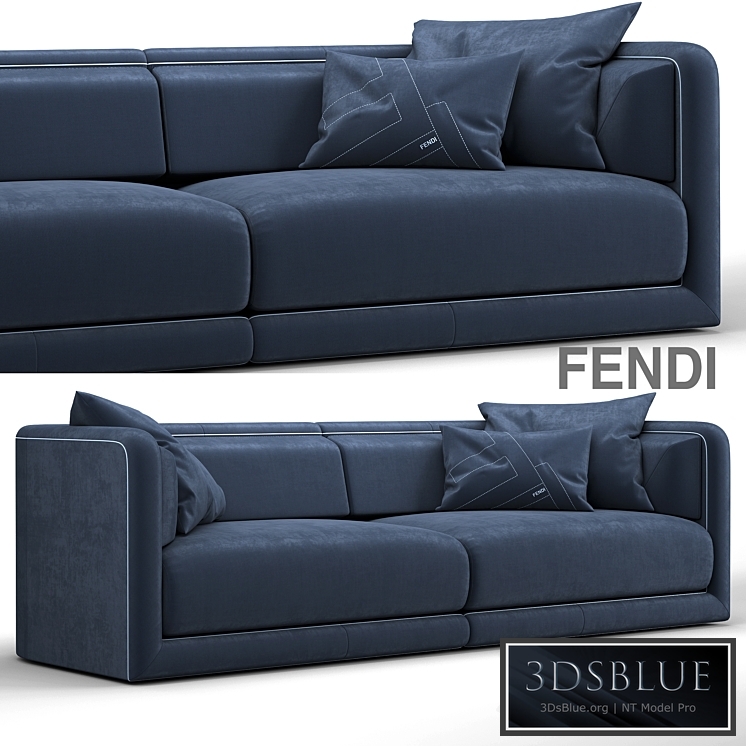 Fendi Casa Conrad Maxi Sofa Blue