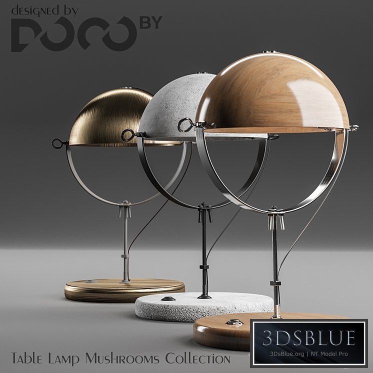 Table lamp collection Mushrooms from the interior design studio DOCOby