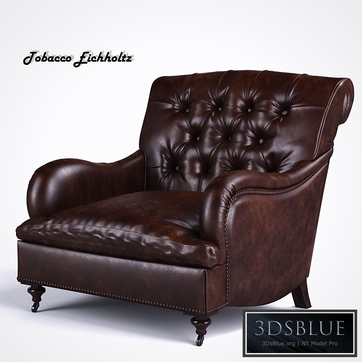 Armchair CLUB CALEDONIAN (dark skin gloss)