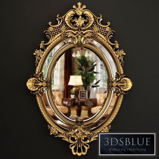 19th Century French Louis XV Fine Gilt Carved Oval Mirror