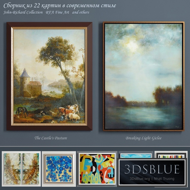 Collection of contemporary paintings (set-8)