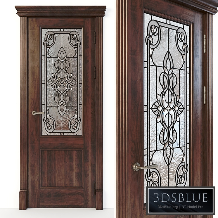 Door with stained glass 03