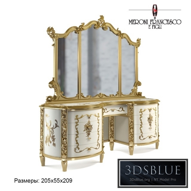 Dressing table and mirror.MeroniFrancesco.Model &quot;Amanda&quot;.
