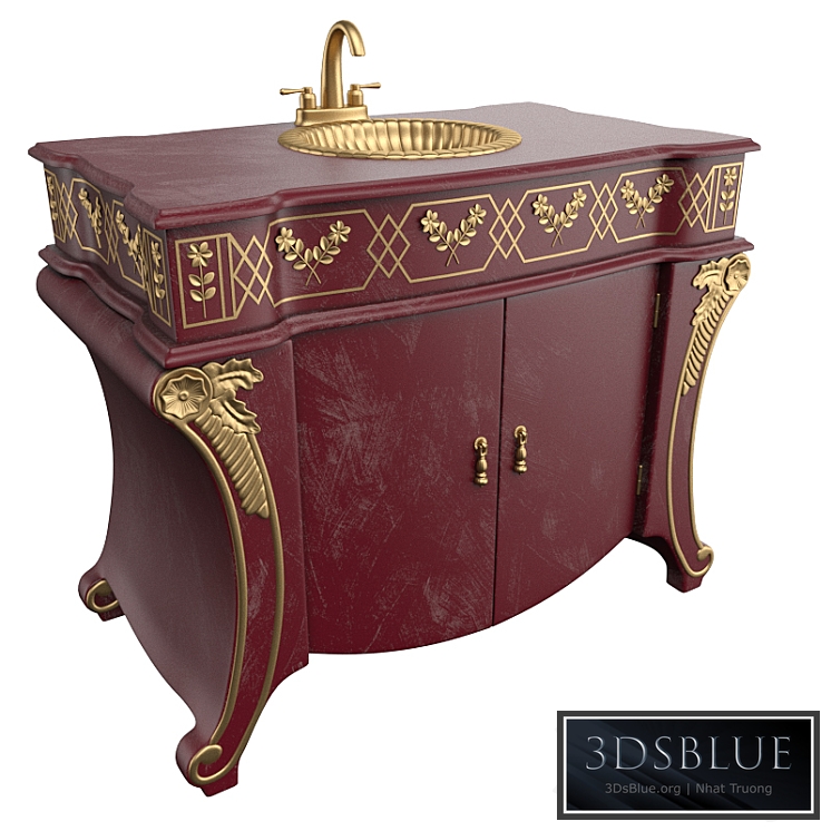 Cupboard and washbasin